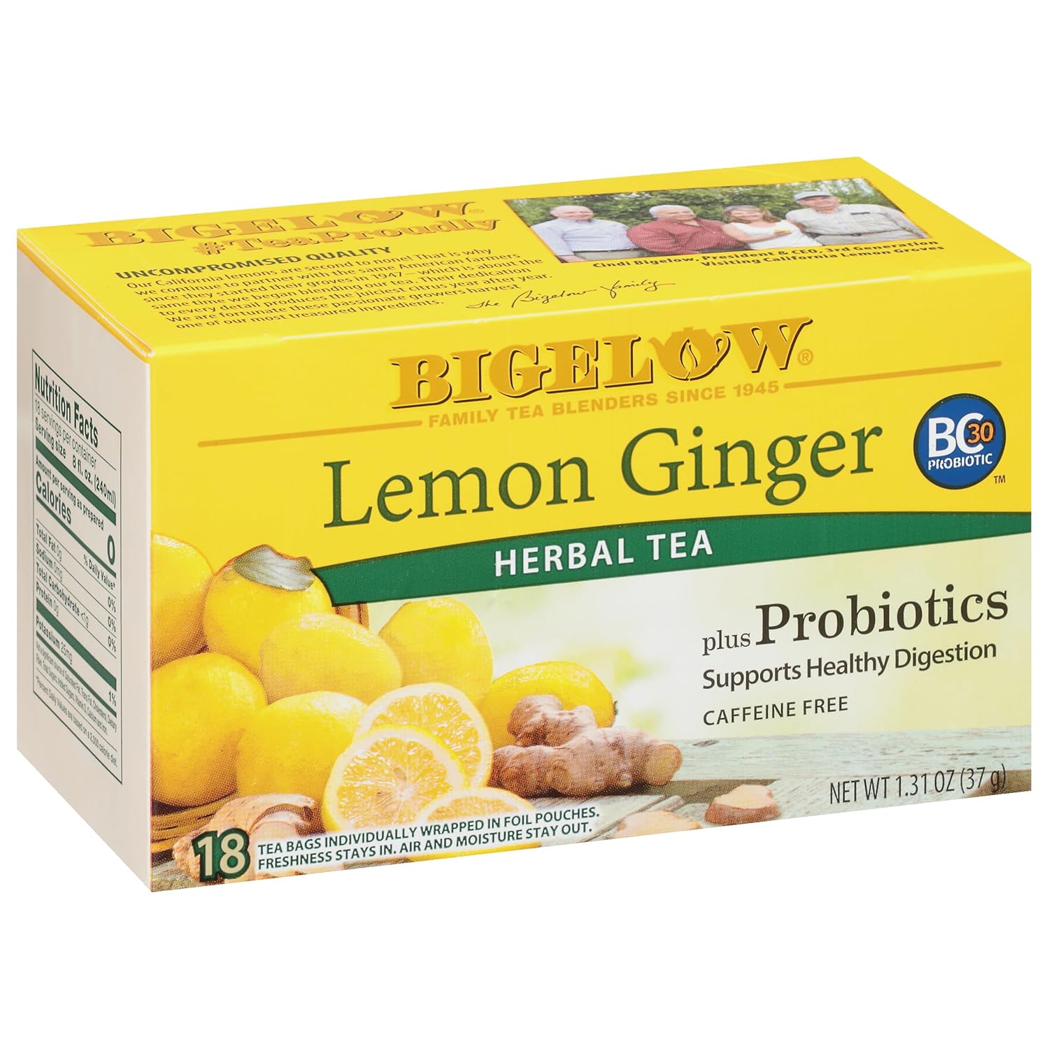 Bigelow Lemon Ginger plus Probiotyki - zdjęcie 1