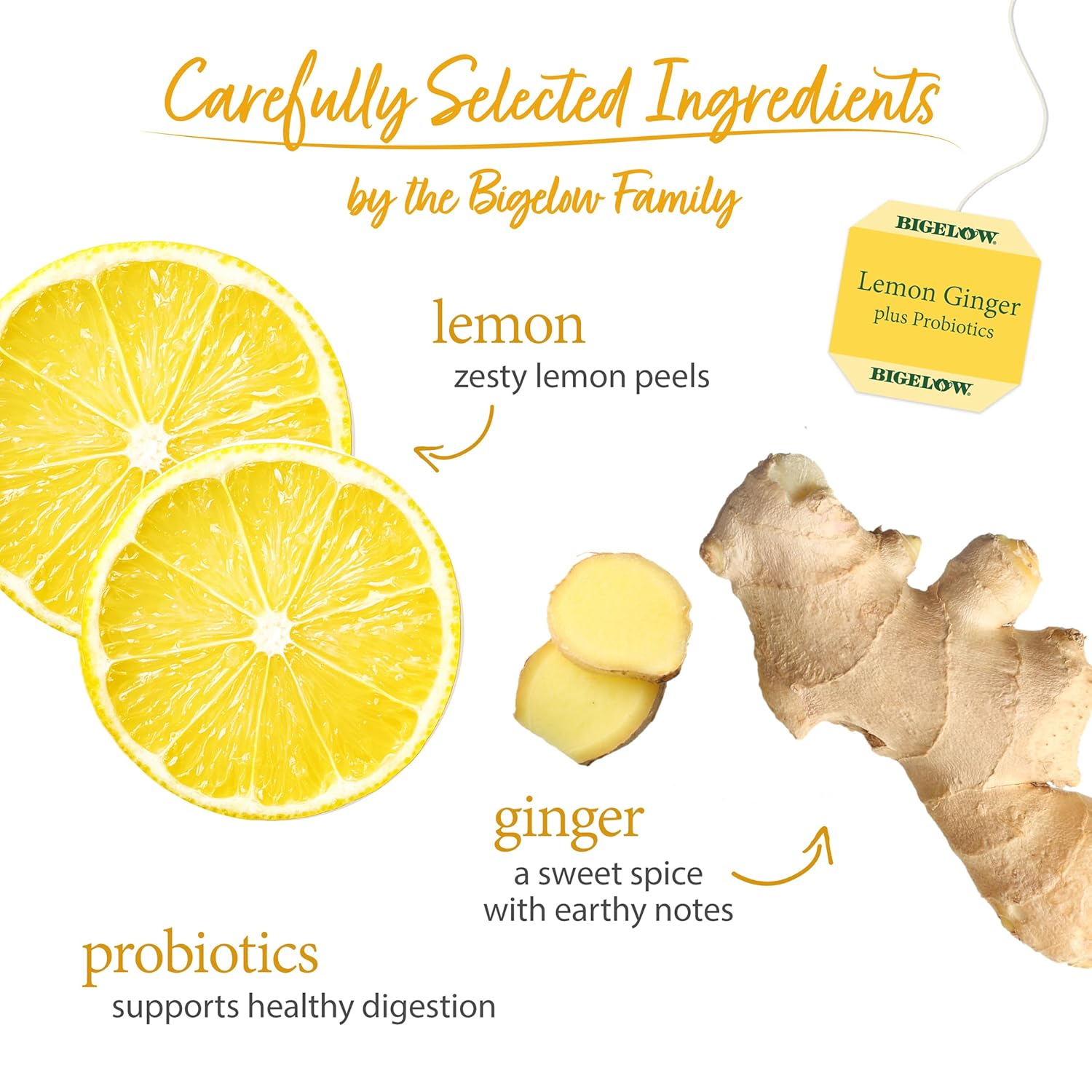 Bigelow Lemon Ginger plus Probiotyki - zdjęcie 3